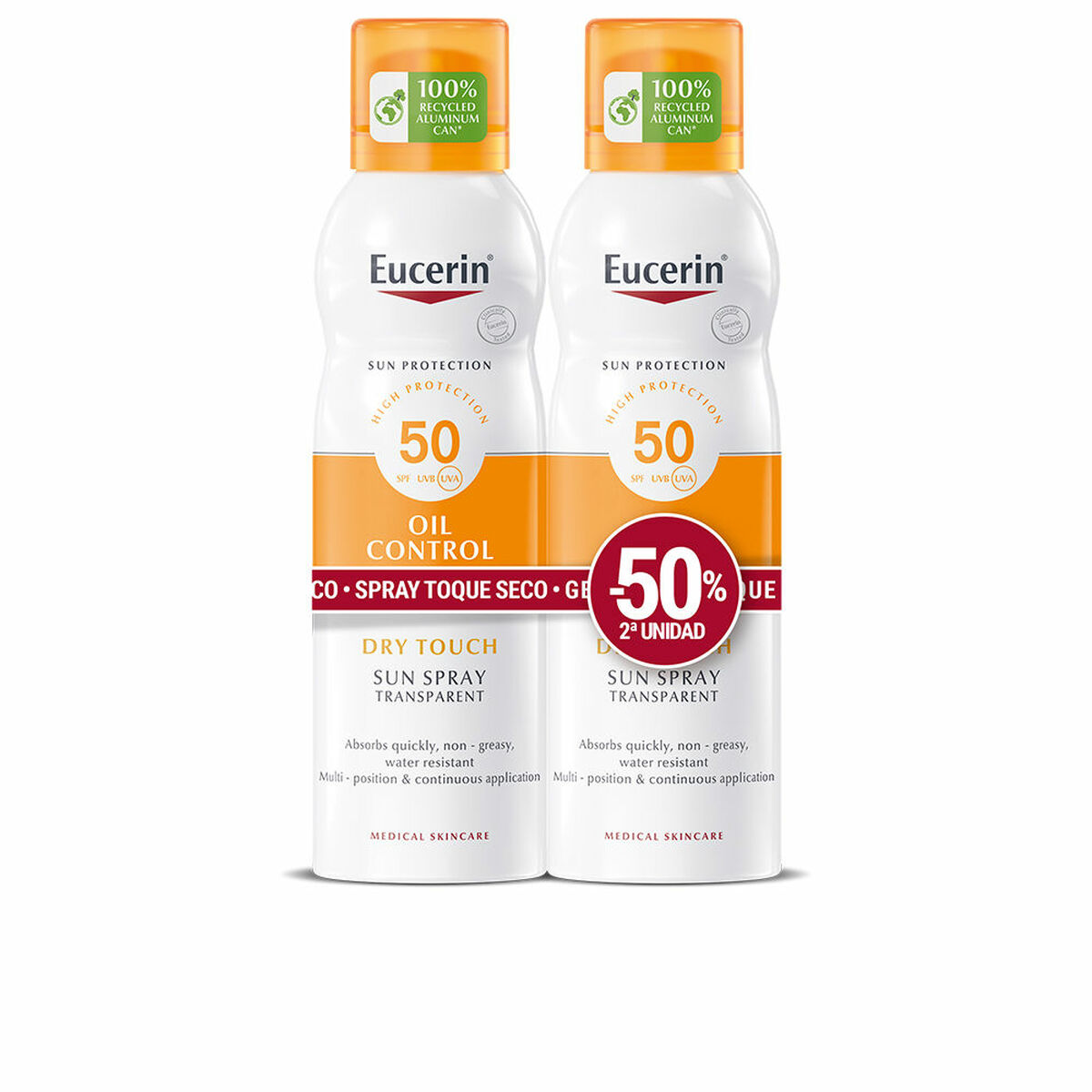 Protector Solar Corporal Spray Eucerin Sensitive Protect 200 ml x 2 Uscat